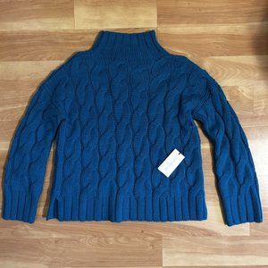 Luxurious Eleven Six Blue Baby-Alpaca Wool Sweater Small